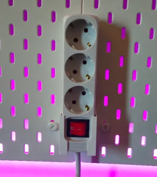 Powerstrip holder IKEA skadis