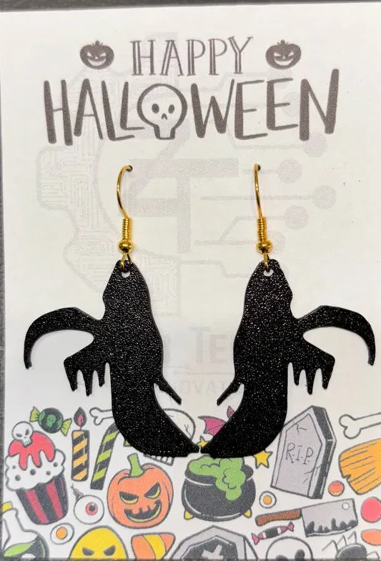 Death earrings halloween 