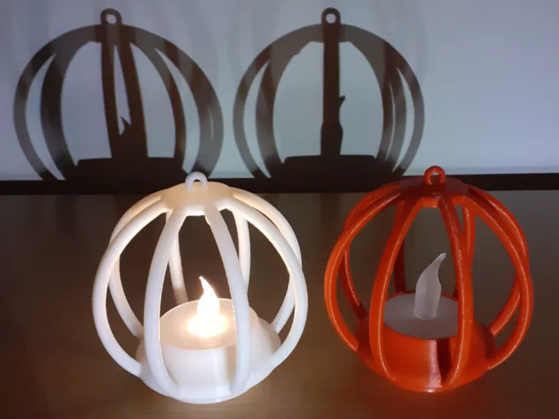 PALLA NATALE CON CANDELA LED (80MM)