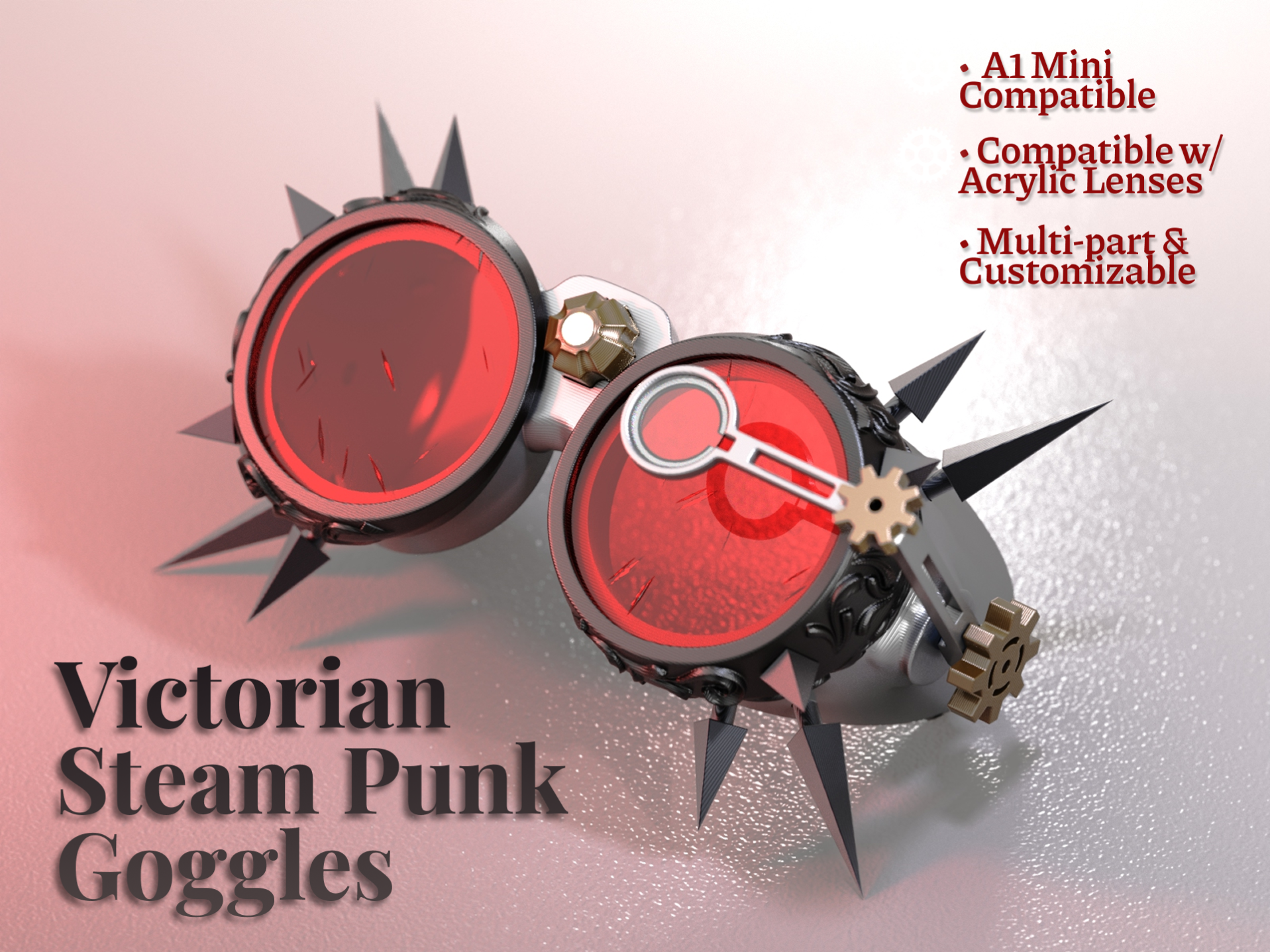 Victorian Steampunk Goggles - LARP & Faires Prop