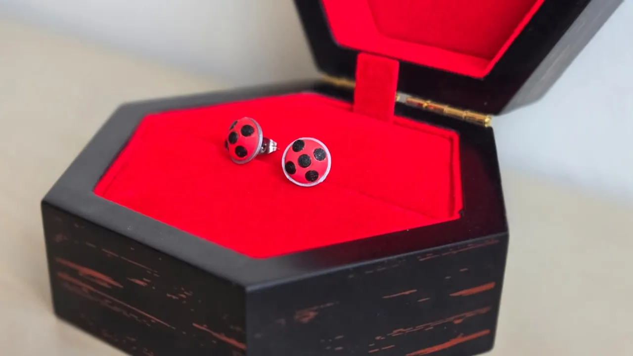 Ladybug Miraculous Earrings view 2