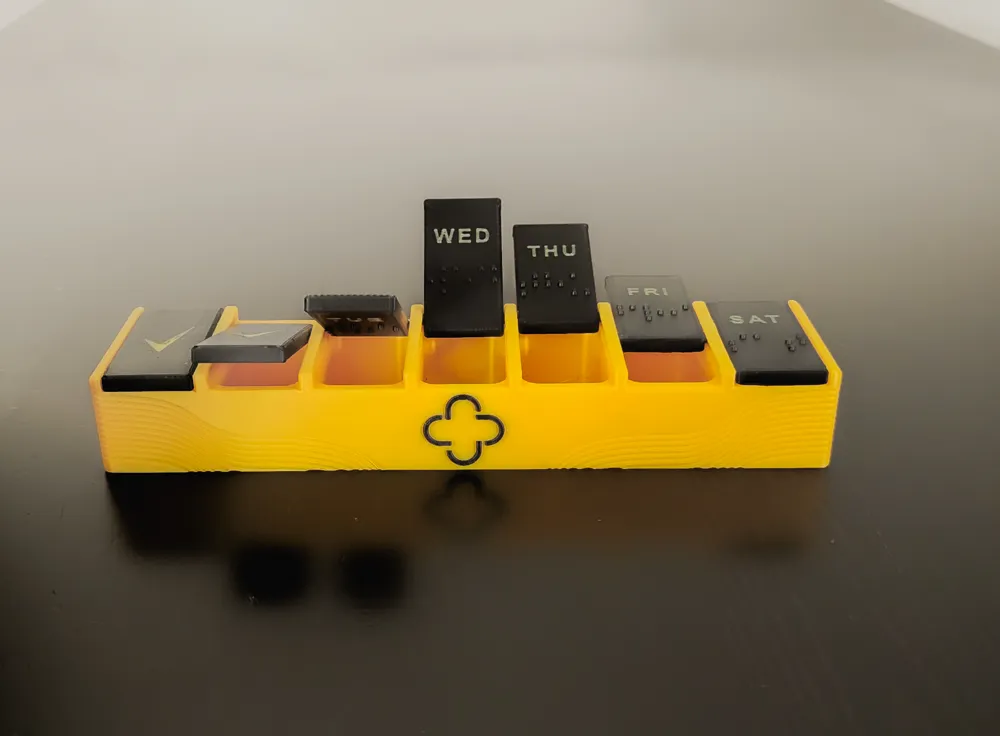 Accessible & ChildSafe Pill Box Braille for Visually Impaired