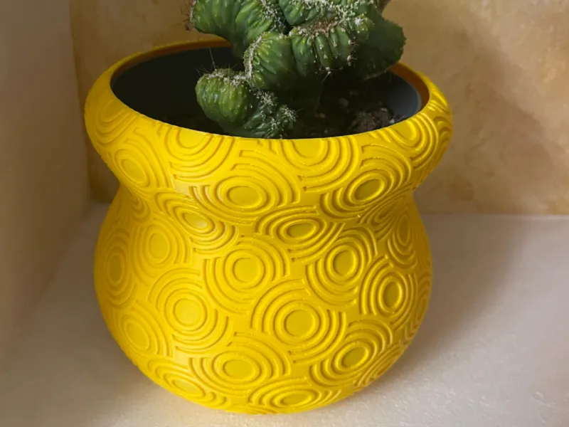 Vaso decorativo con motivo circolare