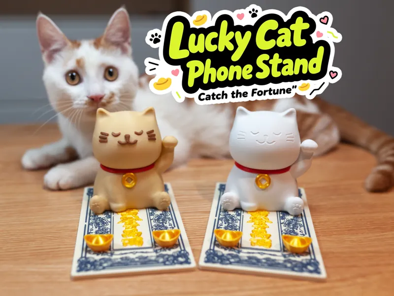 Lucky Cat Phone Stand-Catch the Fortune