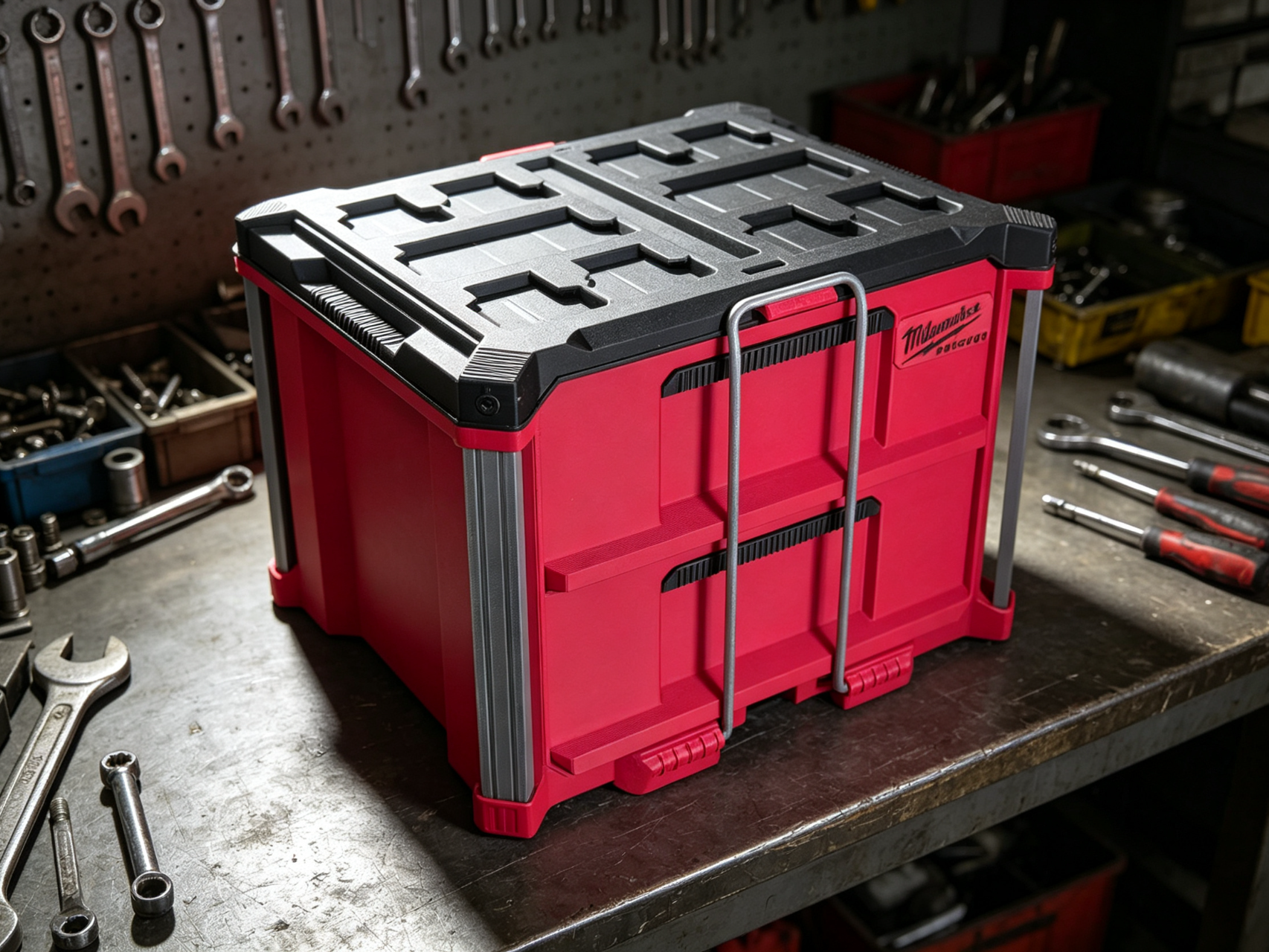Miniatura 1 do modelo 3D 模块化堆叠抽屉工具箱（Milwaukee）