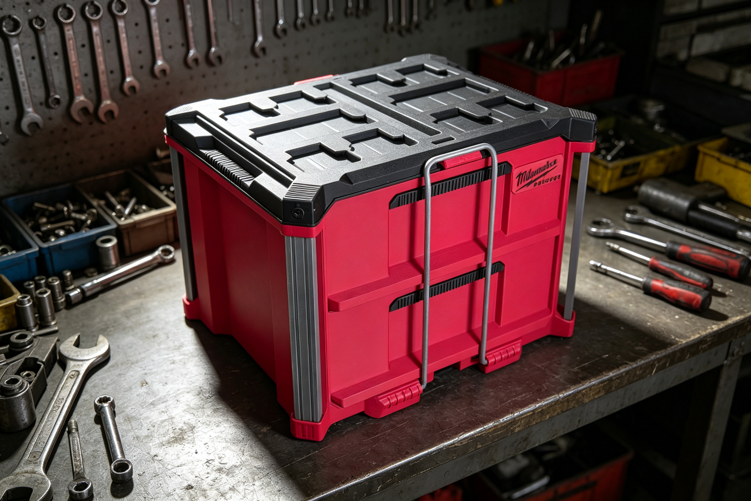 Miniatura 2 do modelo 3D 模块化堆叠抽屉工具箱（Milwaukee）