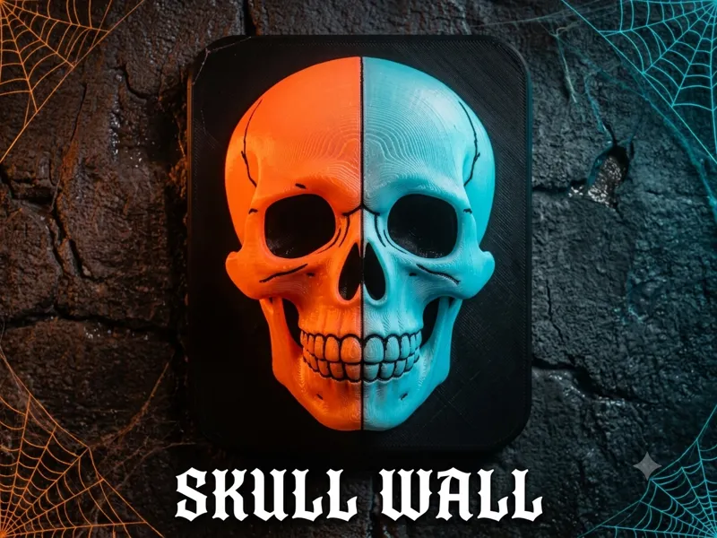 Halloween Skull Wall Decor 3D