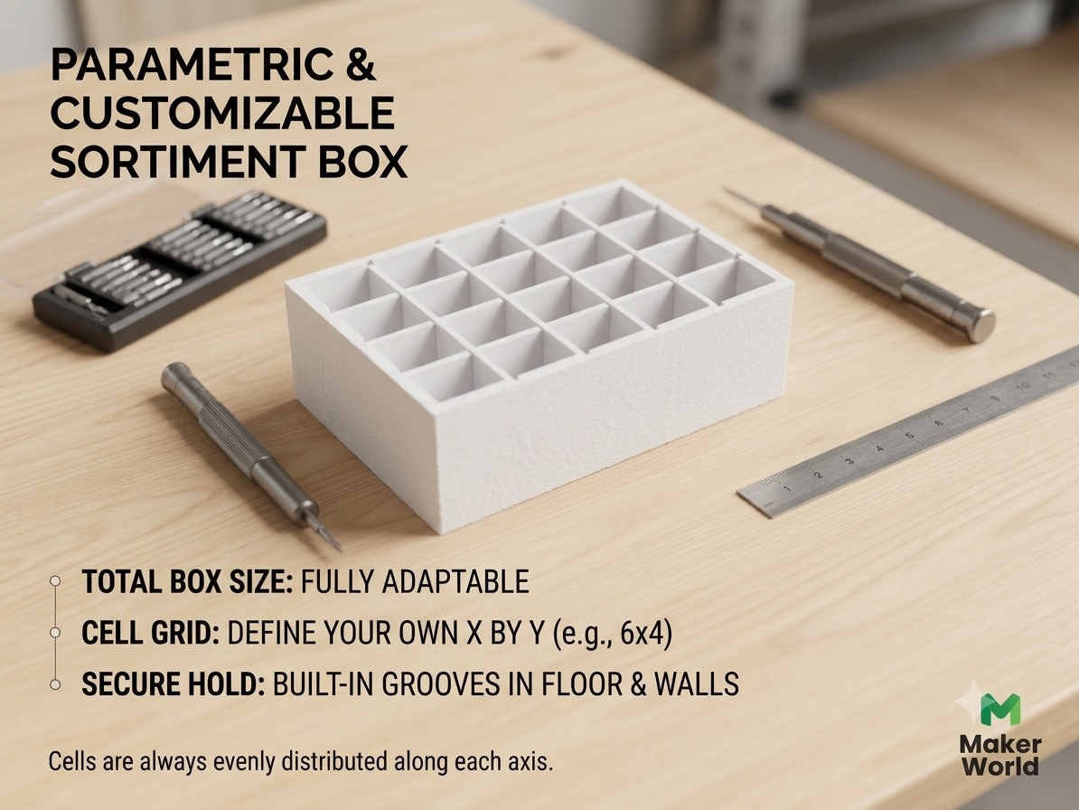 Parametric Box with Interlocking Slots 