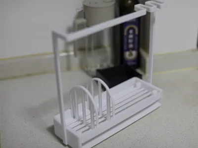 Sink sponge dishcloth drain rack