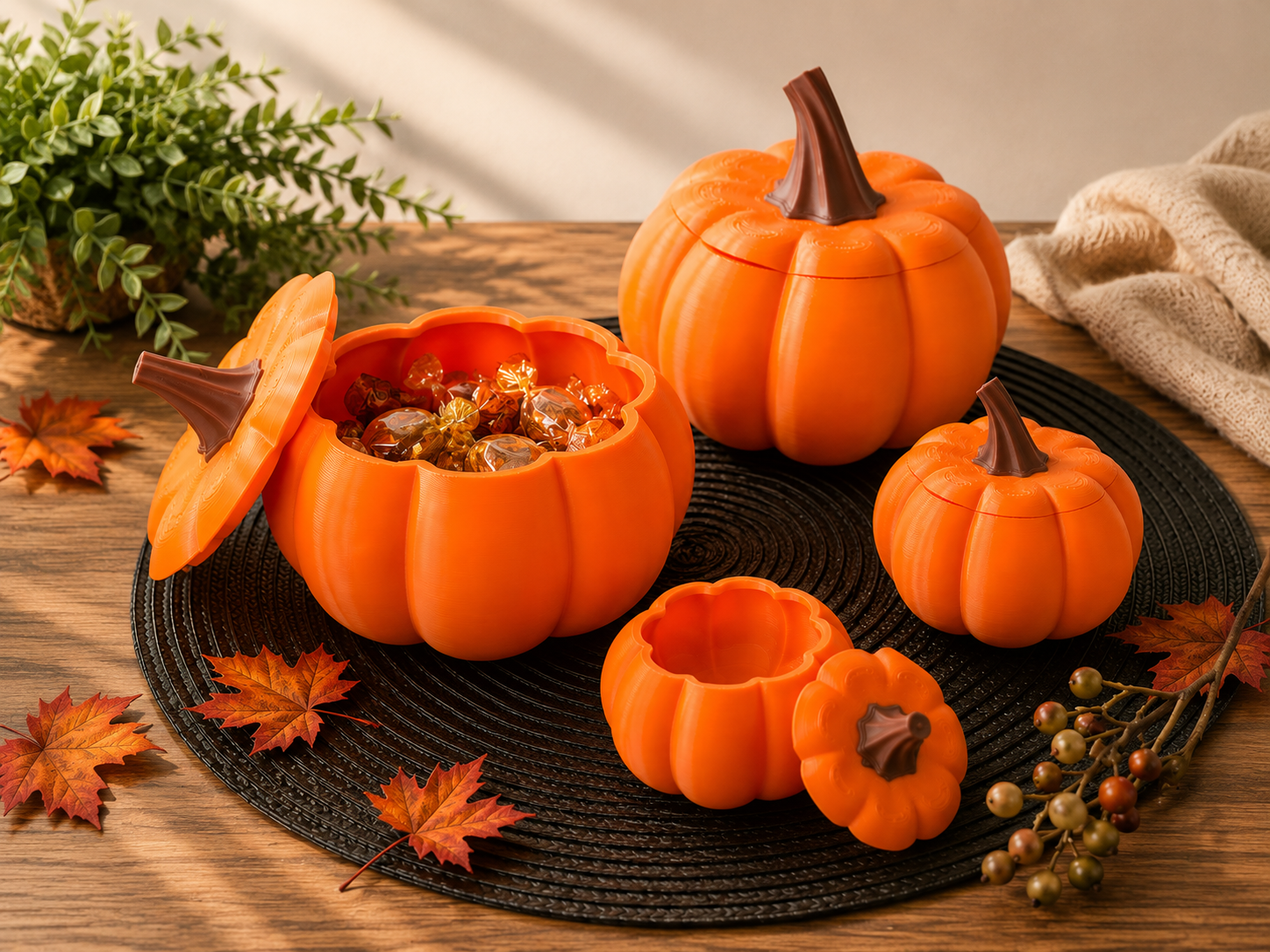 Pumpkin Storage Box – 4 Sizes 3D model
