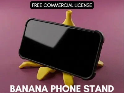 Banana Phone Stand - Fruity Desk Holder
