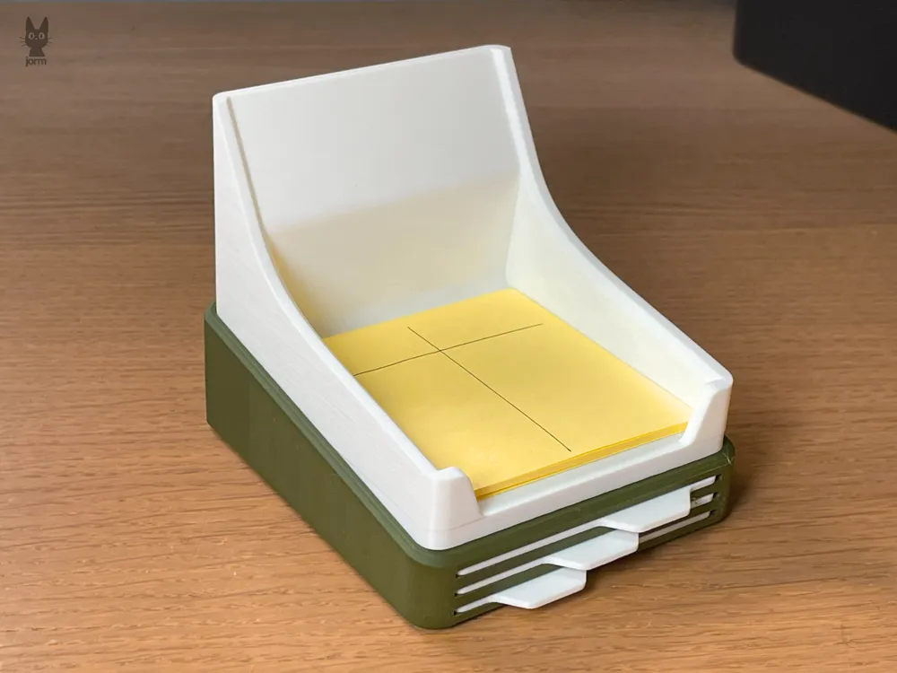 Sticky Note Holder with Stencils - Free 3D Print Model - MakerWorld