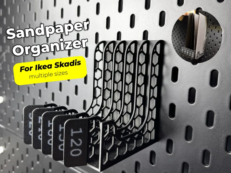 IKEA Skadis Sandpaper Organizer