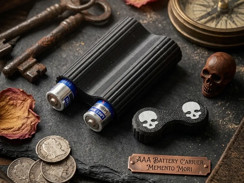 EDC Battery Case Memento Mori Edition