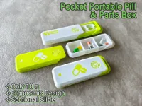 3 compartments , pill pattern