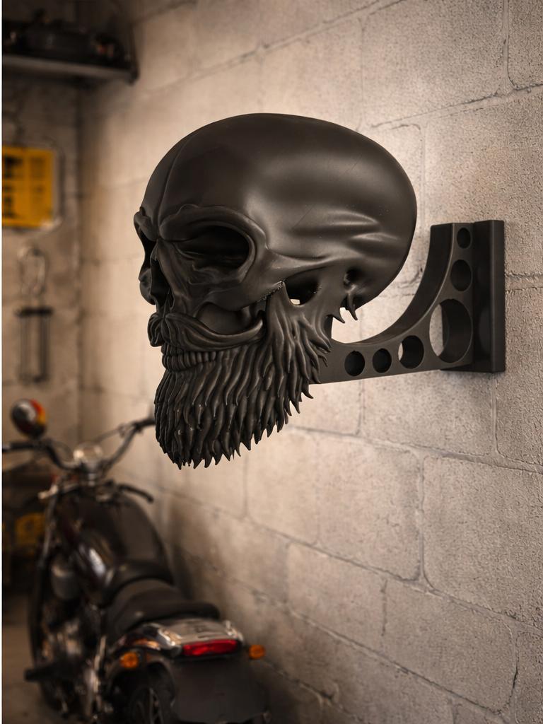 Miniatura 1 do modelo 3D Wandhalter Motorradhelm Skull