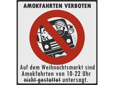Rampage driving at Christmas market prohibited