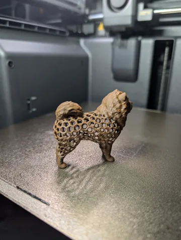 Figura decorativa: Stylized Voronoi Chow Chow Dog Figurine Sculpture — vista de referencia 4