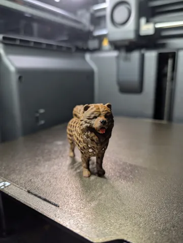 Figura decorativa: Stylized Voronoi Chow Chow Dog Figurine Sculpture — vista de referencia 3