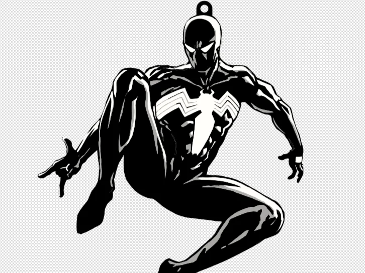 Symbiote Spider-Man Keychain (Image to Keychain)