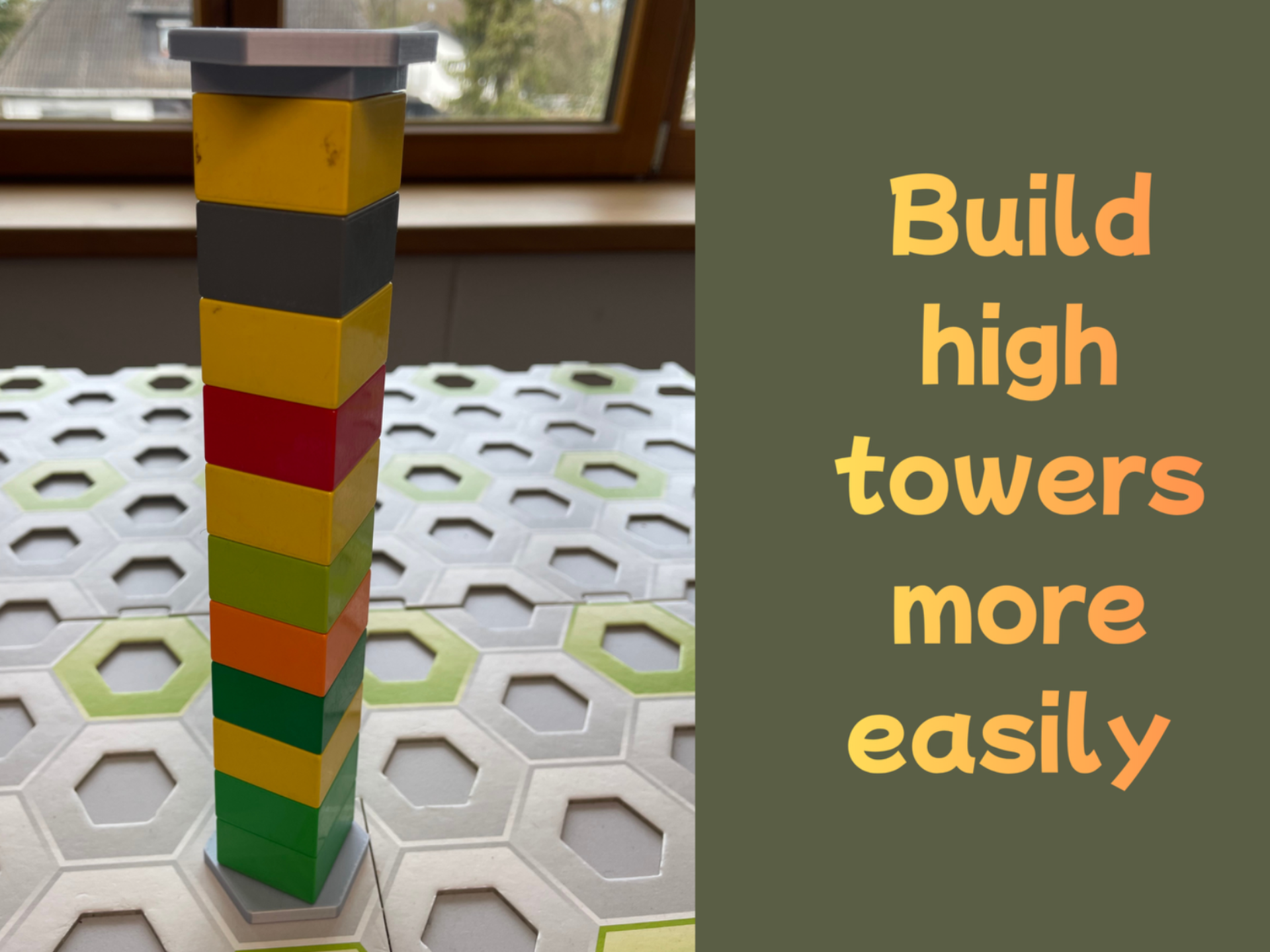 GraviTrax to Duplo Adapter for high towers