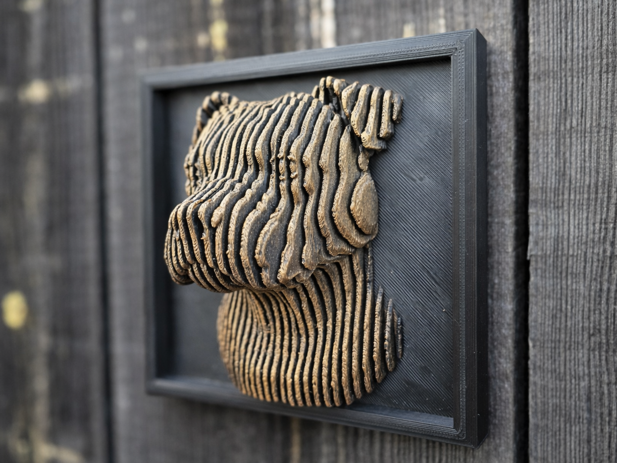 SLICED AMERICAN BULLY wall art