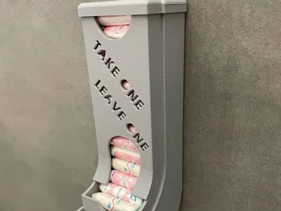 Tampon Holder Take- /Leave One with interchangeable back plates