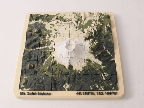 Mt Saint Helens Topographical Puzzle