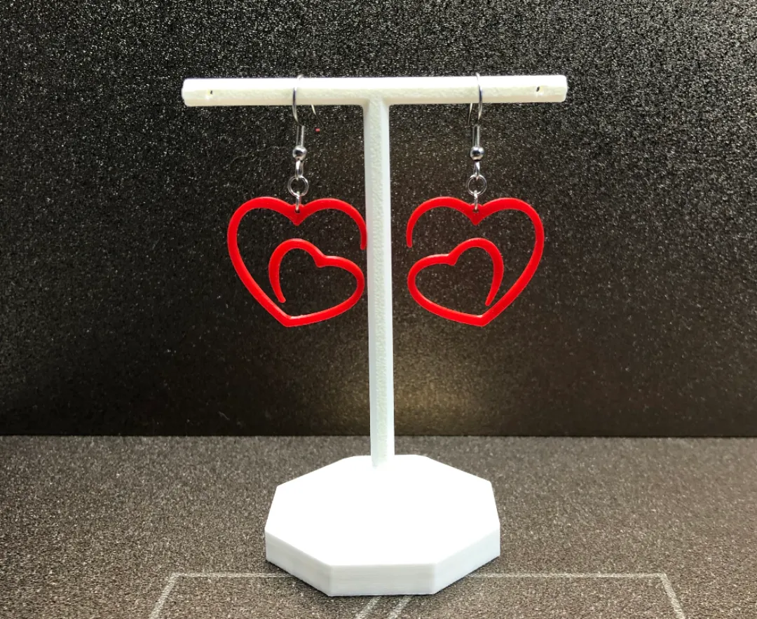 Valentines Day Hearts earrings view 4
