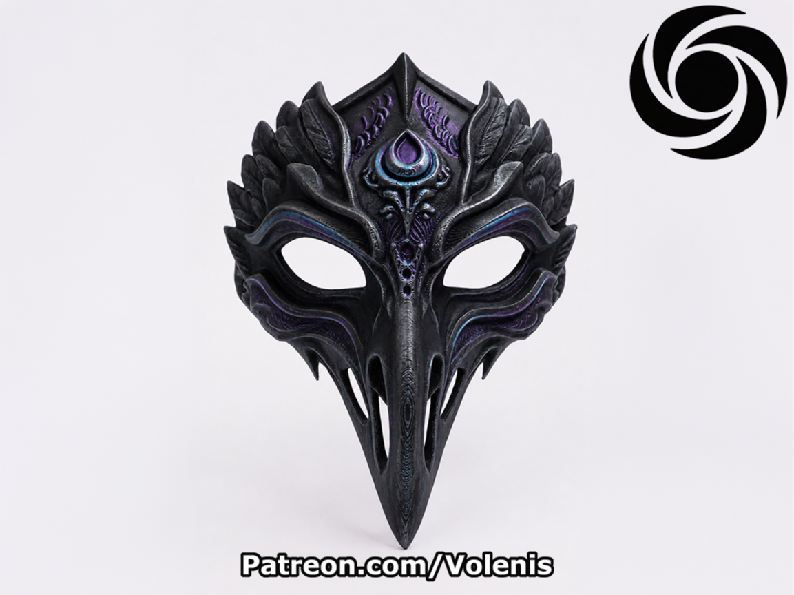 Phoenix Raven Priest Mask | Wall Decor