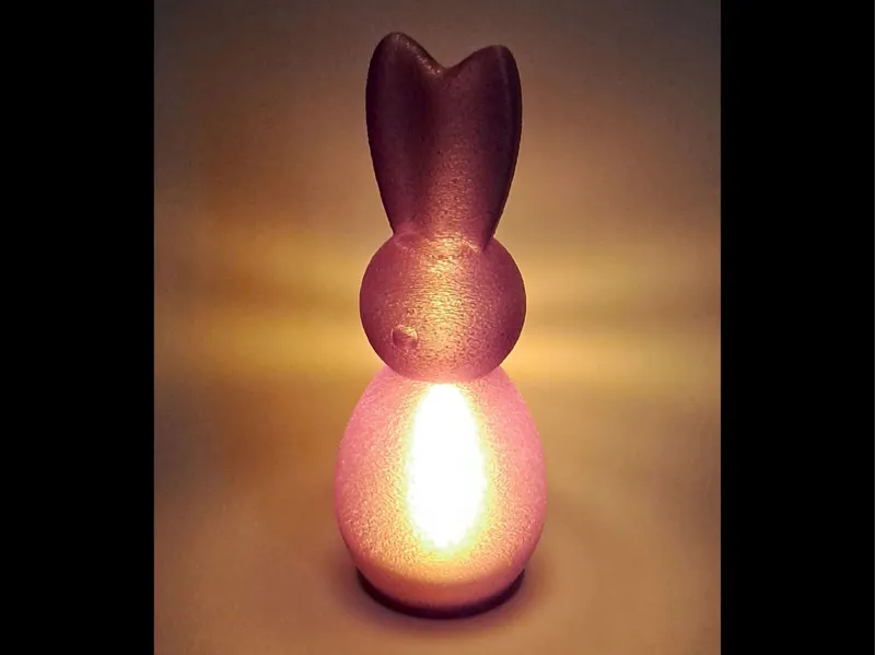 Osterhase mit Teelicht