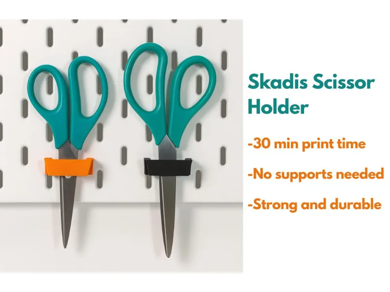 Scissor Holder for IKEA SKADIS Pegboard