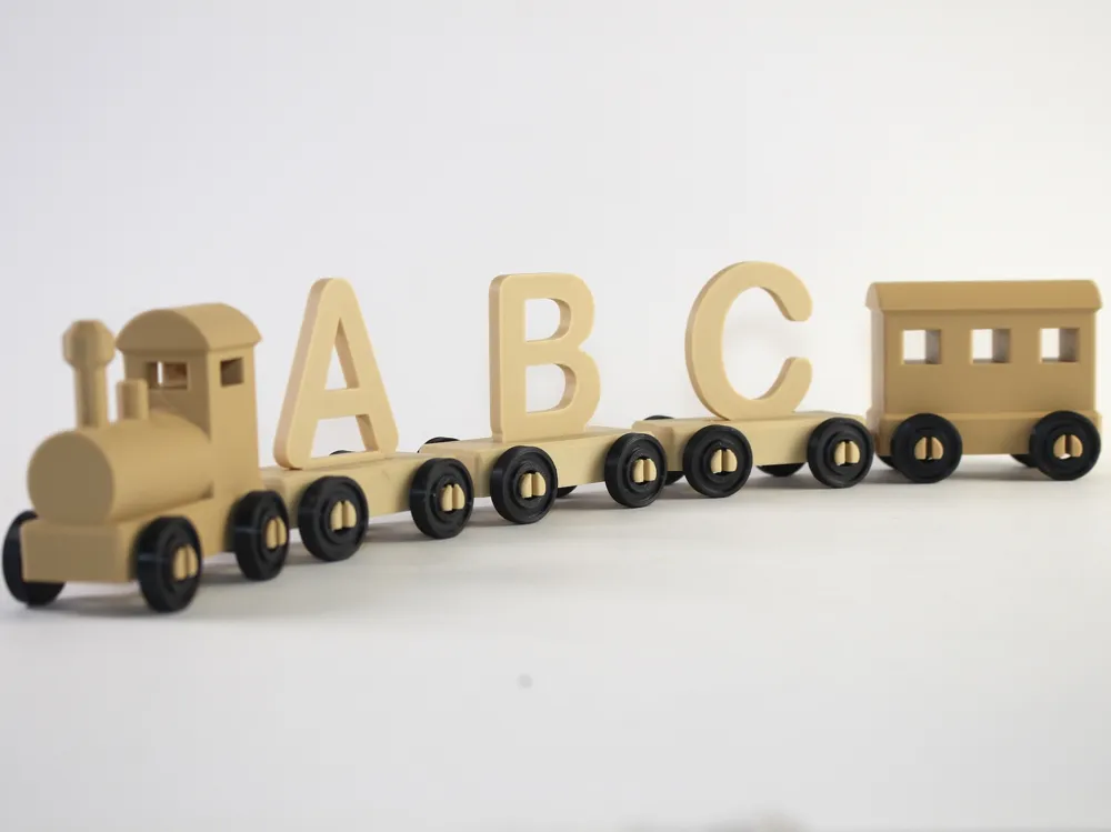 Train Letter Rack Letter Train - Customizable Alphabet - Free 3D Print Model - MakerWorld