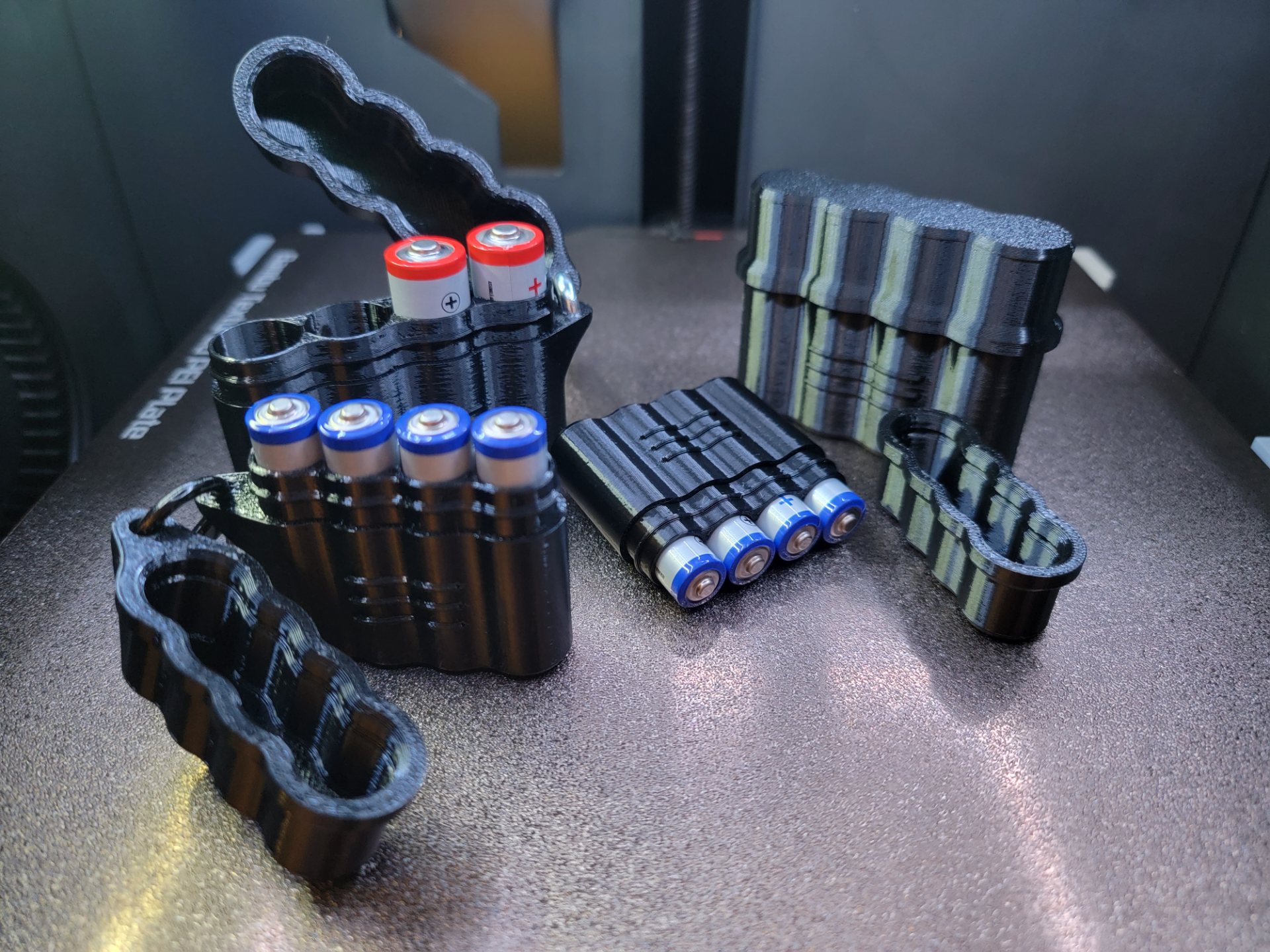 TPU AAA/AA battery holders with keychain 