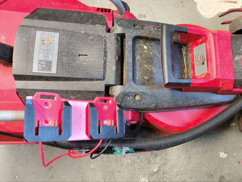 Parkside Dual Battery Holder for Einhell Lawnmower