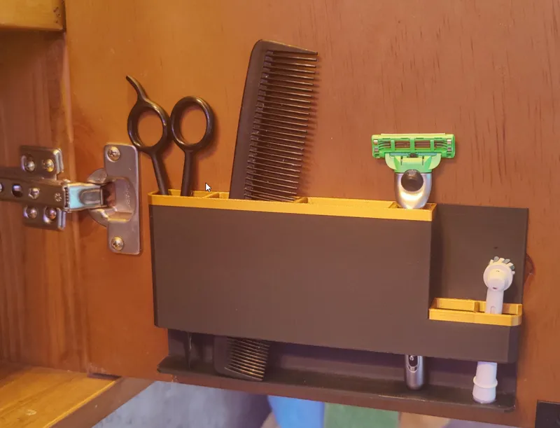 Bathroom organizer for wall or cabinet