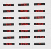 PETG SAE 5/32 - 1-1/4 (AMS) - Reverse tags, print face down