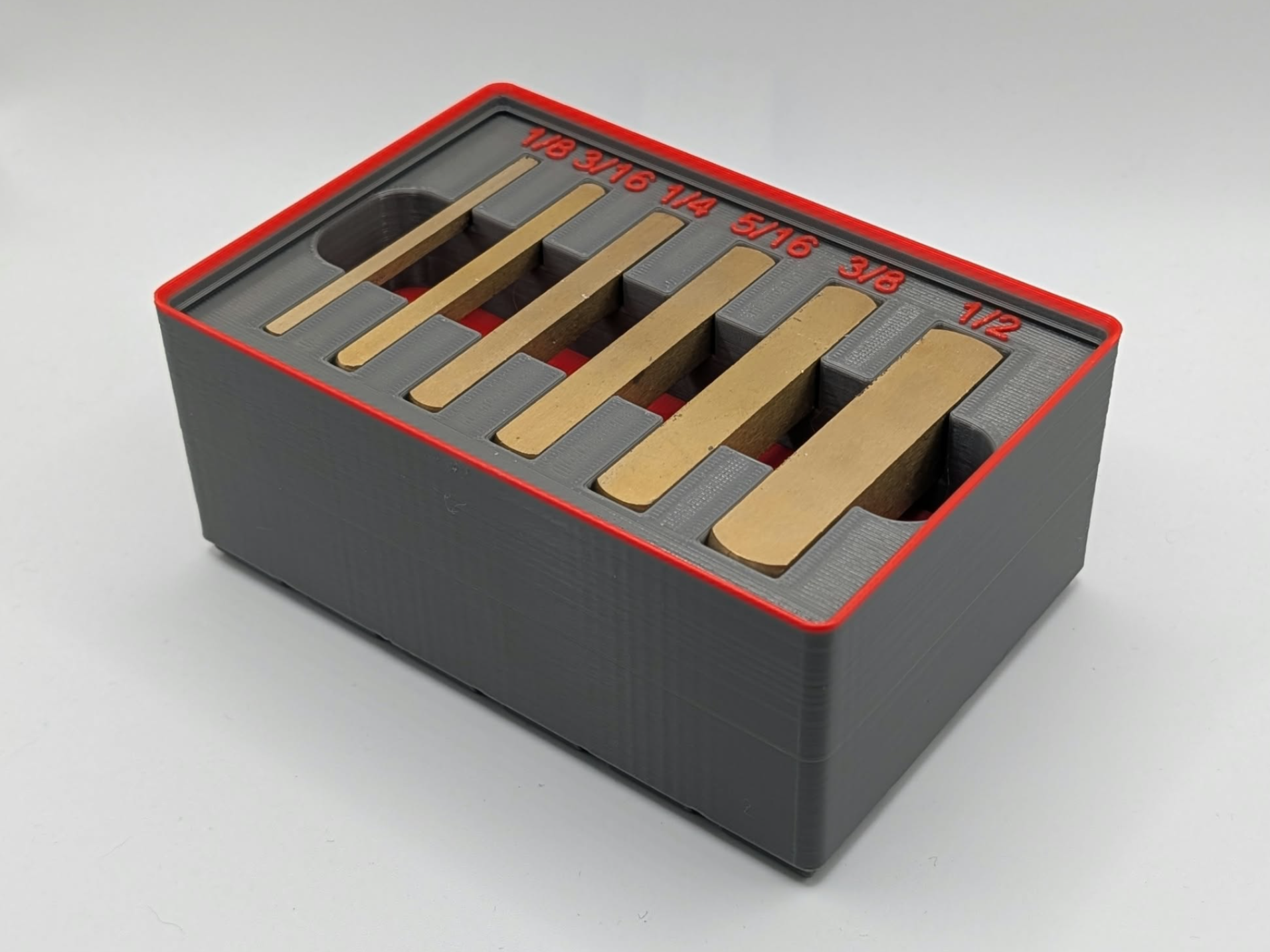 Gridfinity Rockler Brass Precision Setup Bars Bin 3D model