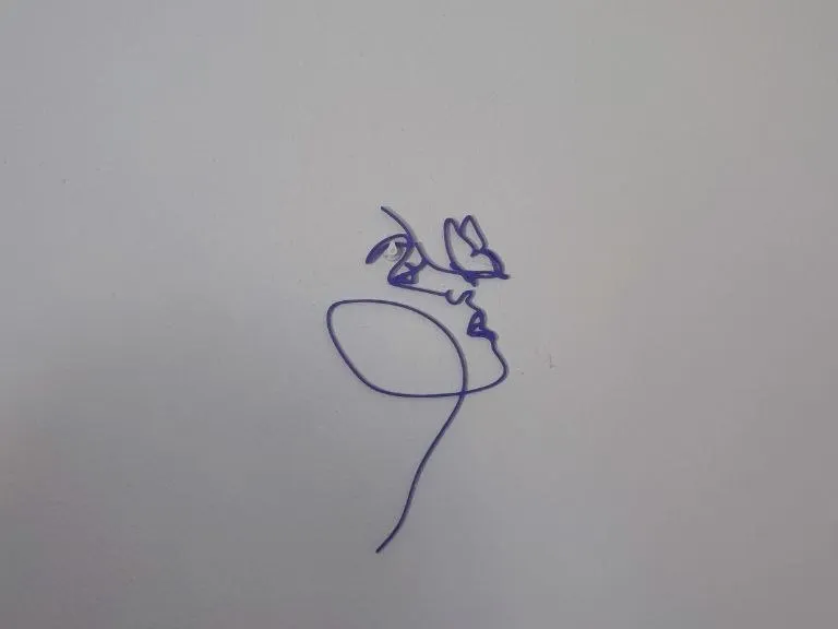 Female Portrait with Butterfly – Minimal Wall Art