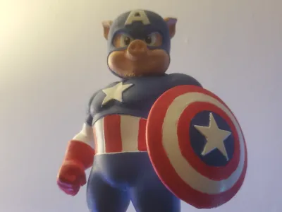 CAPTAIN AMERICA Porky Pig  version 1