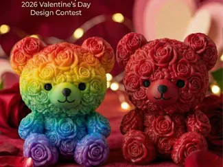 Eternal Rose Teddy Bear - Valentine’s Day Edition