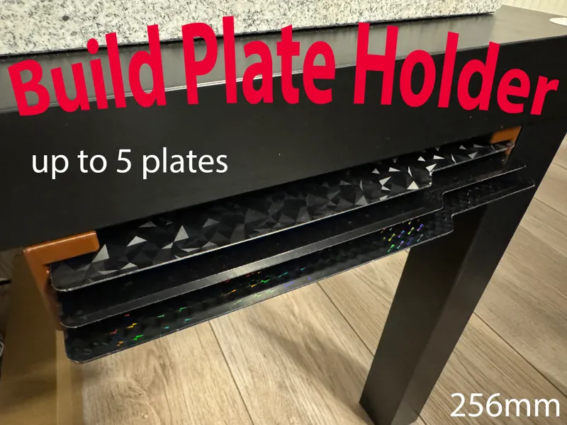 Build / Print Plate Holder under desk or wall mounted for up to 5 plates
