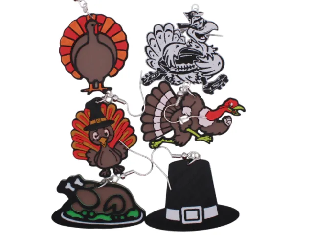 Thanksgiving Earrings pt 2 - Fun Turkey