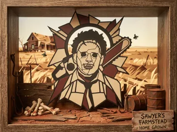 Cuadro decorativo en 3D: Leatherface Stained Glass Wall Art — vista de referencia 5