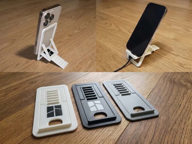 Slim Foldable Phone Stand (Print-in-Place)