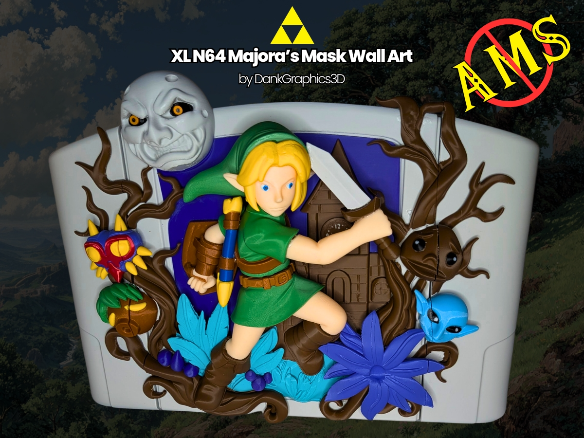 XL Majora's Mask N64 Cartridge Wall Decor