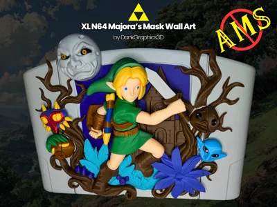 XL Majora's Mask N64 Cartridge Wall Decor
