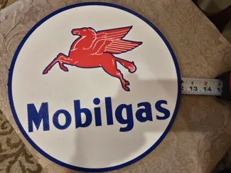 Vintage Mobilgas 12" Logo Sign