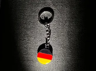 Deutschland Flagge Schlüsselanhänger (rund)