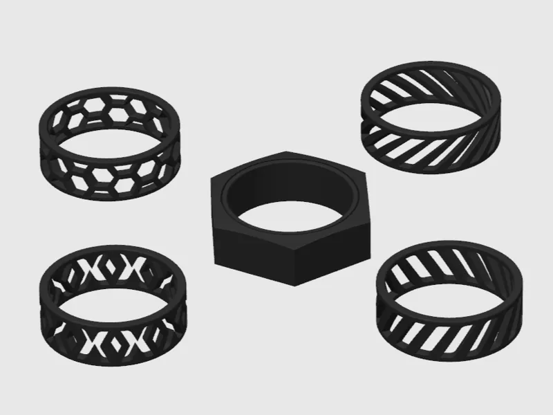 Modern design rings
